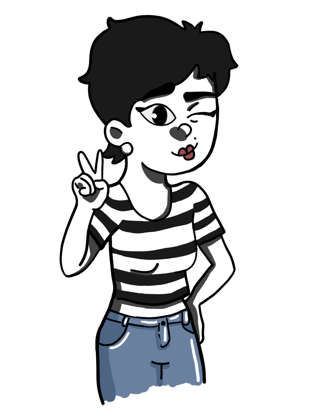 Mascota Anilustra signo de paz